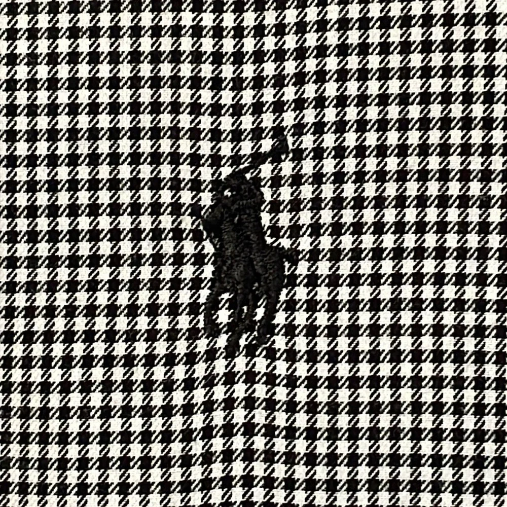 Polo Ralph Lauren Size 17 34/35‎ black and white mini houndstooth Andrew shirt.